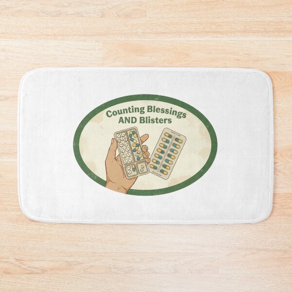 Item preview, Counting Blessings and Blisters - Funny Hiking Pills Medication Humor Gift designed and sold by Greemo03.