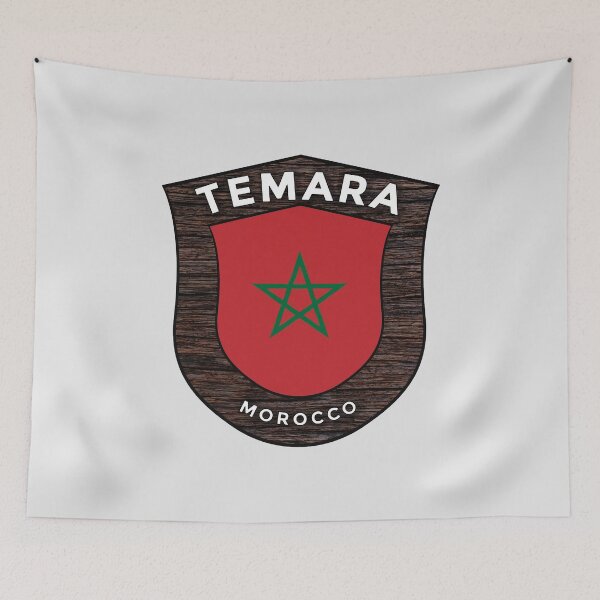 Item preview, Temara Morocco | Flag Shield Travel Emblem designed and sold by World Designs.