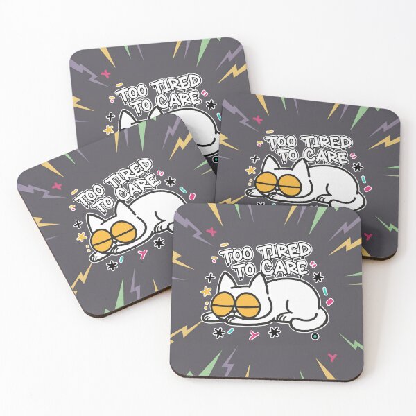 Item preview, cat too tired to care designed and sold by Taridesign.