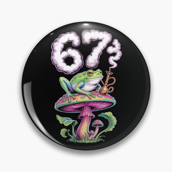 Item preview, Funny Frog 67 – Psychedelic Birthday Number Illustration designed and sold by SoftStyleStudio ⭐⭐⭐.
