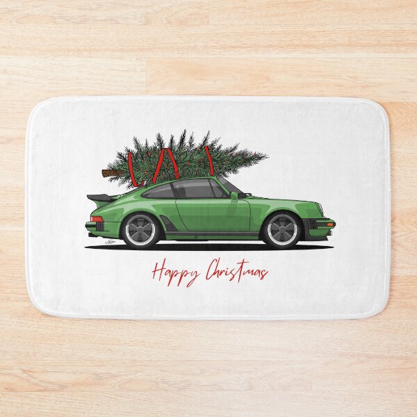 Item preview, Happy Christmas Green 911 turbo Illustration designed and sold by blackdogshop.