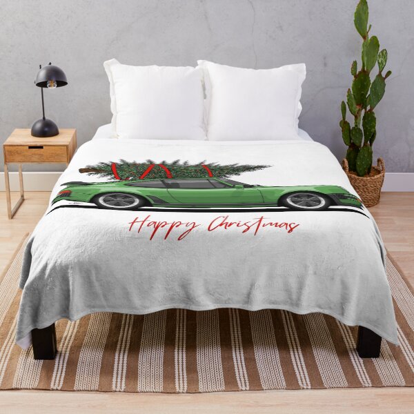 Item preview, Happy Christmas Green 911 turbo Illustration designed and sold by blackdogshop.
