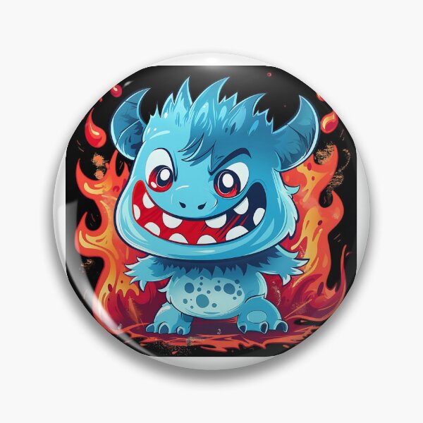 Item preview, BLUE MONSTER ON FIRE designed and sold by mercadoretro.