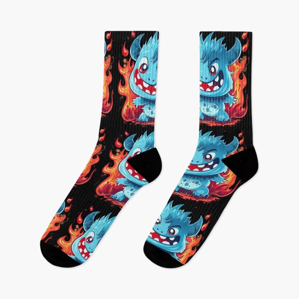 Item preview, BLUE MONSTER ON FIRE designed and sold by mercadoretro.