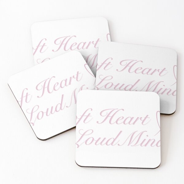 Item preview, 'Soft heart, Loud Mind' Aesthetic Pink Minimal word art girly coquette core designed and sold by CelestialEmber.