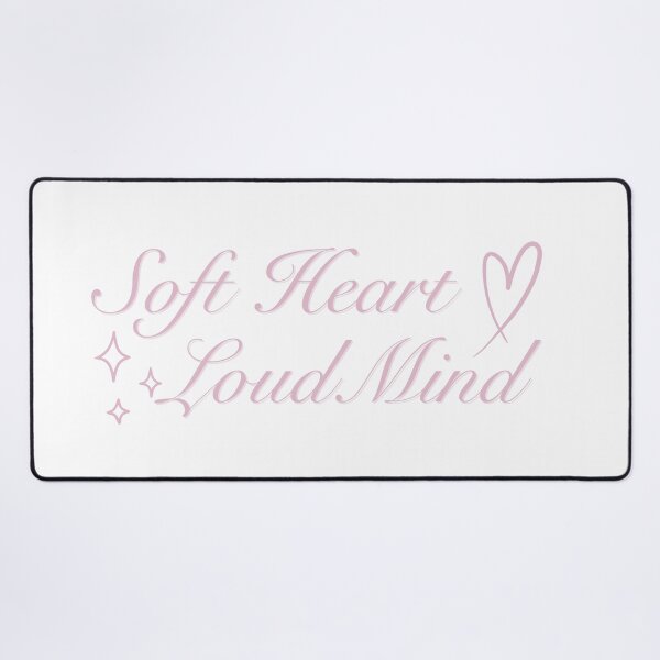 Item preview, 'Soft heart, Loud Mind' Aesthetic Pink Minimal word art girly coquette core designed and sold by CelestialEmber.