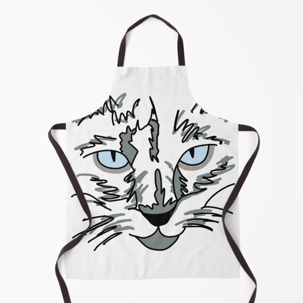 Item preview, Here Kitty Kitty. Blue-eyed white cat face designed and sold by CareyO.