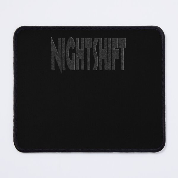 Item preview, NIGHT SHIFT Dark Concrete Typography – Black Industrial Grunge Text Design designed and sold by KatBeeTee.