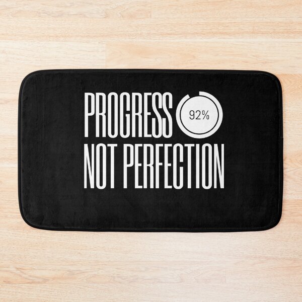 Item preview, Progress Not Perfection (92%) — Bold Minimalist Typography designed and sold by VizoArt-Studio.
