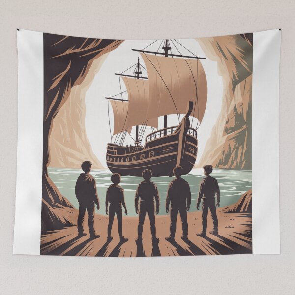 Item preview, The Map – Minimalist Adventure Cinematic Wall Art Poster designed and sold by AtlasMuseStudio.