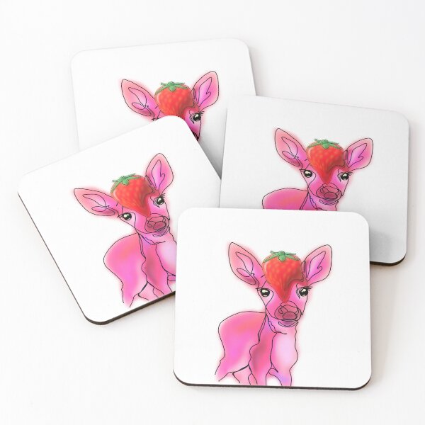 Item preview, Danielle the Deer with strawberry Hat – animalzinhats designed and sold by Ashley’sAnimalz.