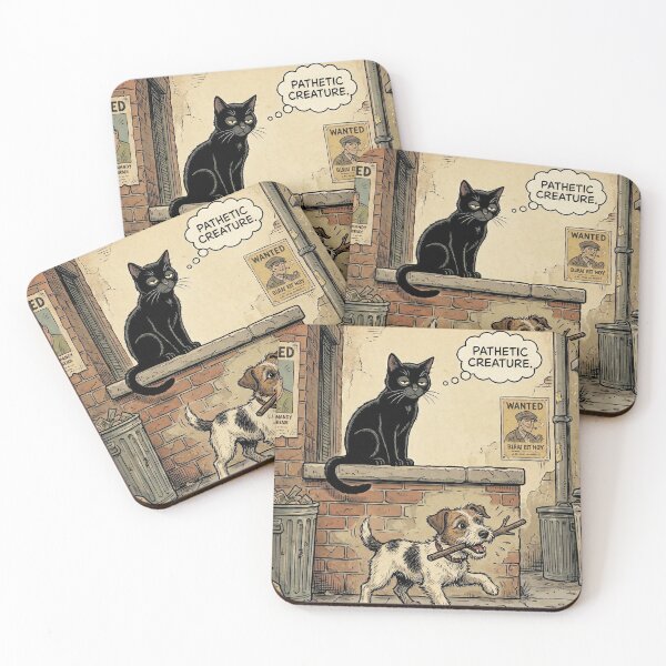 Item preview, Ironic humor between cat and dog designed and sold by  ARTILOGÍA.