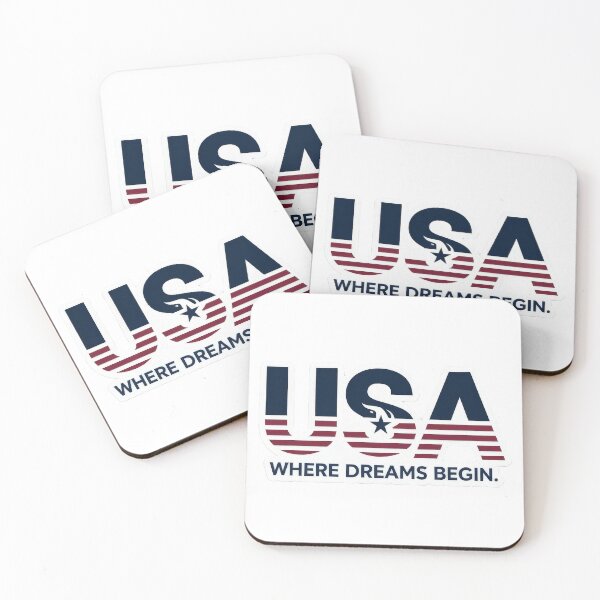 Item preview, USA – Where Legends Begin | Patriotic Inspirational Quote designed and sold by TextMood.