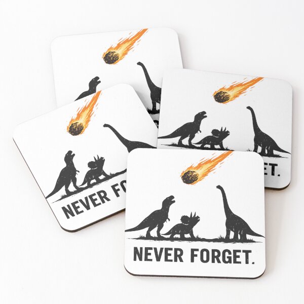 Item preview, Never Forget – Dinosaurs & Asteroid Minimalist Design designed and sold by PRfoxy.