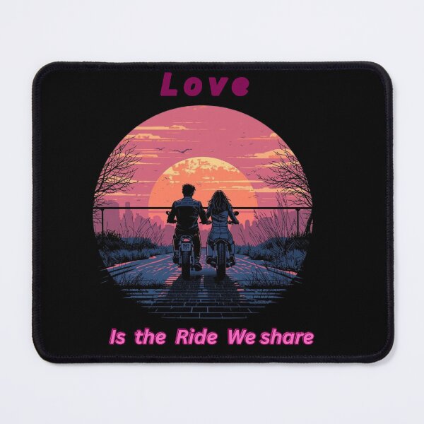 Item preview, “Love Is the Ride We Share”- Valentine’s Motorcyclist graphic designed and sold by YourTrendyTees.