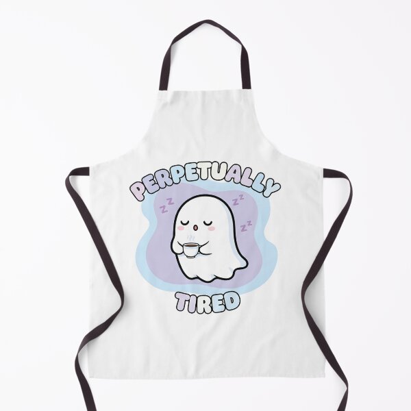 Item preview, Perpetually Tired Ghost Drinking Coffee - Funny Cute Exhausted Sleep Deprived Art designed and sold by Greemo03.