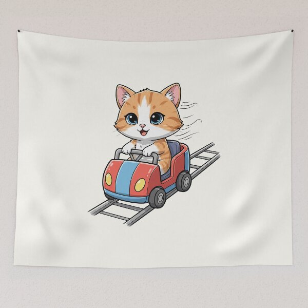 Item preview, Cat On Roller Coaster designed and sold by HoopeStylee.