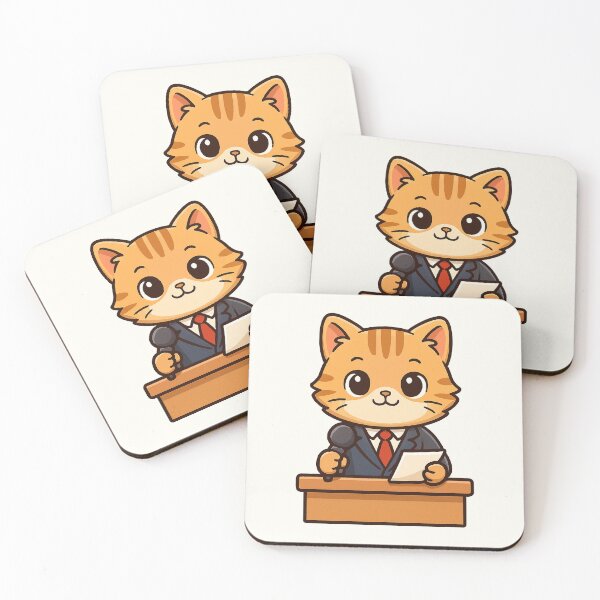 Item preview, Cute News Reporter Cat designed and sold by HoopeStylee.
