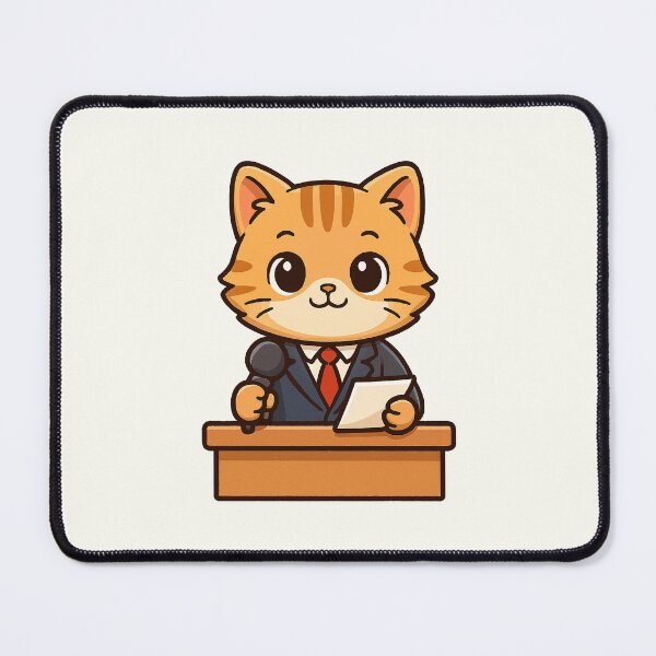 Item preview, Cute News Reporter Cat designed and sold by HoopeStylee.