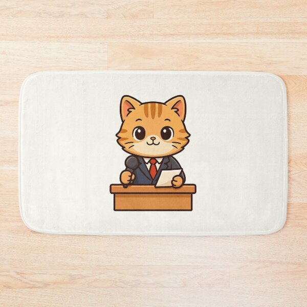 Item preview, Cute News Reporter Cat designed and sold by HoopeStylee.
