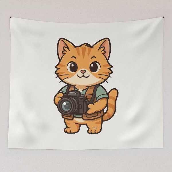 Item preview, Cute Photographer Cat designed and sold by HoopeStylee.