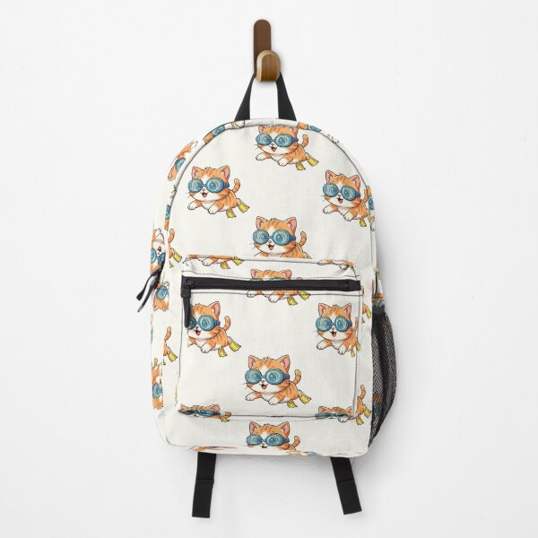 Item preview, Swimming Cat Illustration designed and sold by HoopeStylee.
