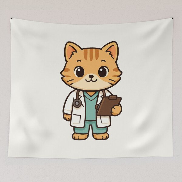 Item preview, Cute Doctor Cat designed and sold by HoopeStylee.