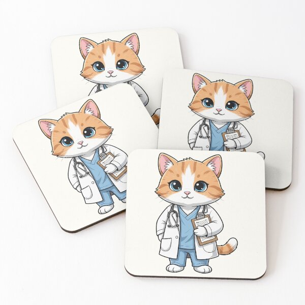 Item preview, Cat Doctor Illustration designed and sold by HoopeStylee.