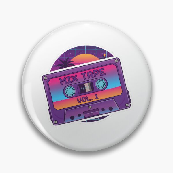 Artikelvorschau, Retro-Mixtape-Vaporwave-Ästhetik – 80er-Jahre-Synthwave-Kassetten-Nostalgie-Kunst entworfen und verkauft von Greemo03.