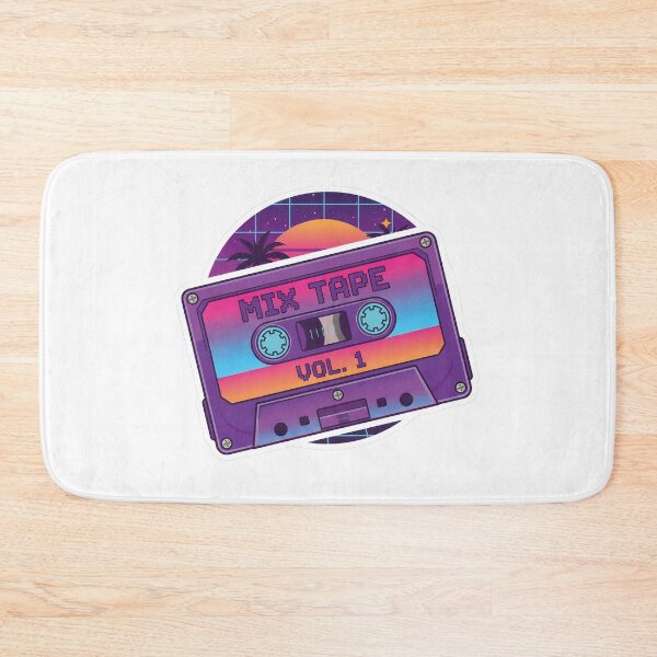 Artikelvorschau, Retro-Mixtape-Vaporwave-Ästhetik – 80er-Jahre-Synthwave-Kassetten-Nostalgie-Kunst entworfen und verkauft von Greemo03.
