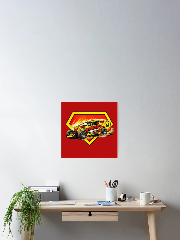 Thumbnail 2 of 3, Poster, Mighty Modifieds Racing Logo designed and sold by MACodDesigns.