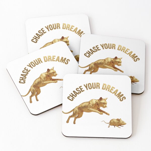 Item preview, Golden Cat & Mouse (CHASE YOUR DREAMS) designed and sold by ZGoldenTouch.