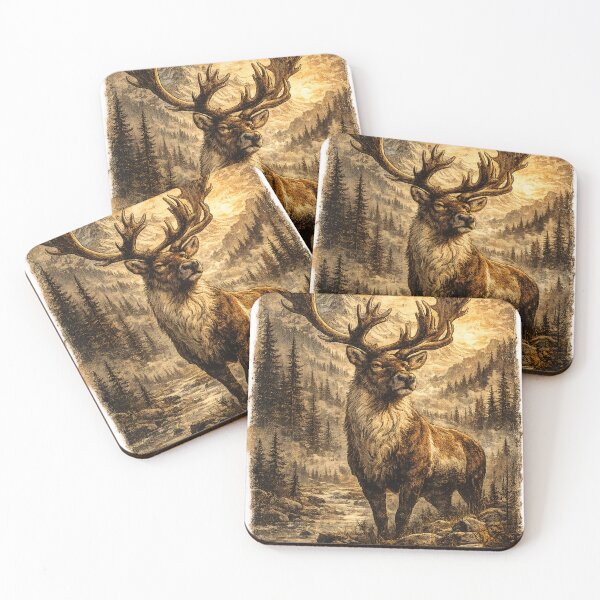 Item preview, Majestic Caribou – Vintage Wildlife Illustration designed and sold by scarben.