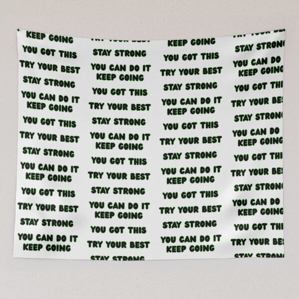 Item preview, Motivational Texts Green Keep Going Life Stickers Prints Posters Wall Art Magnet Home Coffee Cup Decoration TShirt Stationary Notebook Magnet Hat Kitchen Work School Office Redbubble Shop designed and sold by Saritas Boutique Shop.