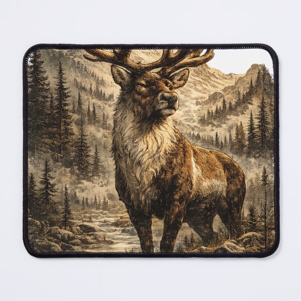 Item preview, Majestic Caribou – Vintage Wildlife Illustration designed and sold by scarben.
