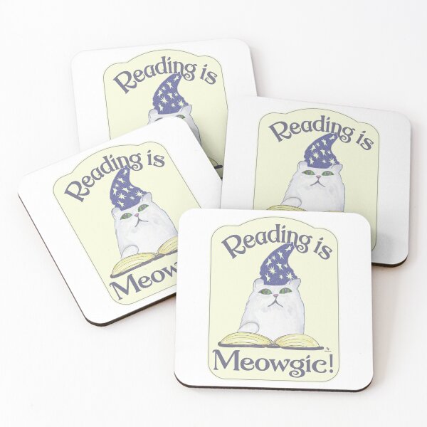 Item preview,  Magical Reading Cat Cartoon Art Design designed and sold by mytshirtfort.