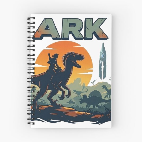 Item preview, Ark Survival: Raptor Rider & Obelisk Sunset - Gamer Dinosaur Art designed and sold by Tamer ⭐⭐⭐⭐⭐.