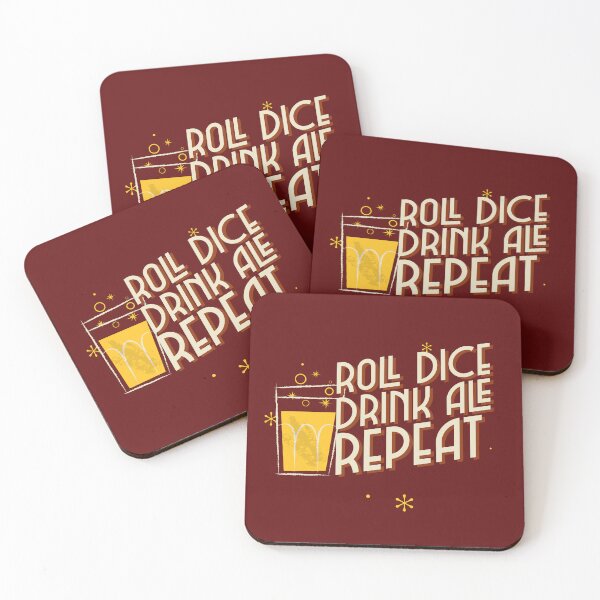 Item preview, Roll Dice Drink Ale Repeat  designed and sold by CFGTees.