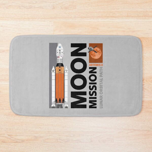 Item preview, Artemis II Moon Mission SLS Rocket Infographic Space Art designed and sold by KiwiRider.