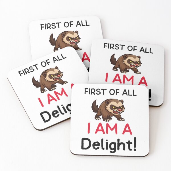 Item preview, First Of All I'm A Delight Sarcastic Angry Wolverine Lover Shirt, Comfort Funny Animal Lover TShirt, Unique Gift for Wolverine Lovers designed and sold by rvanderveken.