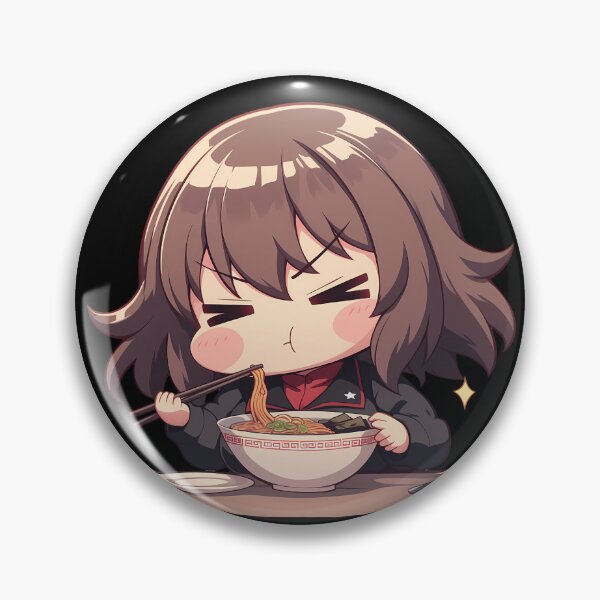 Item preview, Maho Nishizumi Girls Und Panzer Serious Chibi Ramen Pause designed and sold by mildaclairmo.