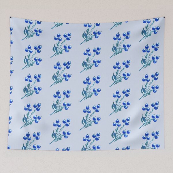 Item preview, Blue berries Ukraine art, Petrykivka style, author's drawing, bouquet berries designed and sold by Sunflower-7.