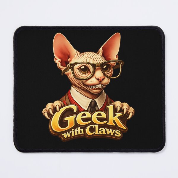 Item preview, Geek With Claws designed and sold by Cats and Other Things.