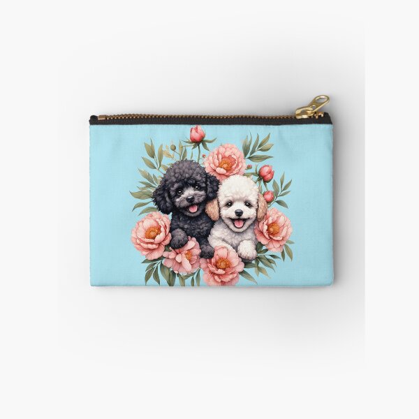 Item preview, Poodle puppies among peony flowers. designed and sold by Natalia-Vlad.