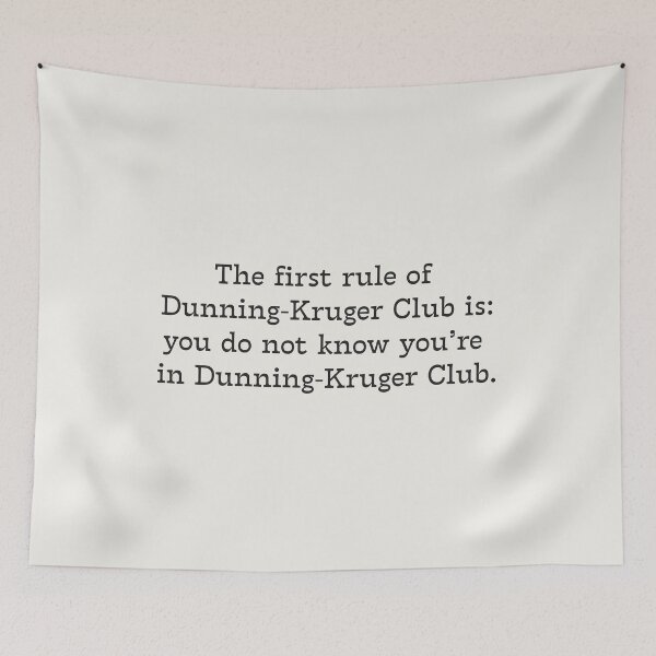 Item preview, The first rule of Dunning-Kruger Club - Critical Thinking - Fight Club designed and sold by EvergreenRevolt.