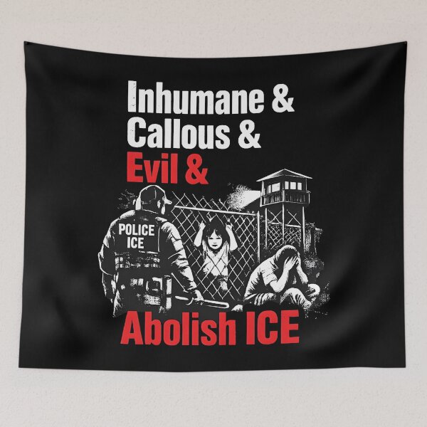 Item preview, Abolish ICE Inhumane & Callous & Evil & Abolish ICE   designed and sold by Uglyandcute.