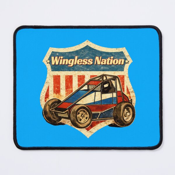 Artikelvorschau, Wingless Nation – Sprint-Car-Racing-Kunstwerk entworfen und verkauft von MACodDesigns.