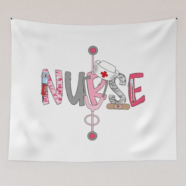 Item preview, Cute Nurse Graphic – Stethoscope, Hat & Medical Elements | Nursing Gift Design designed and sold by truongloc246.