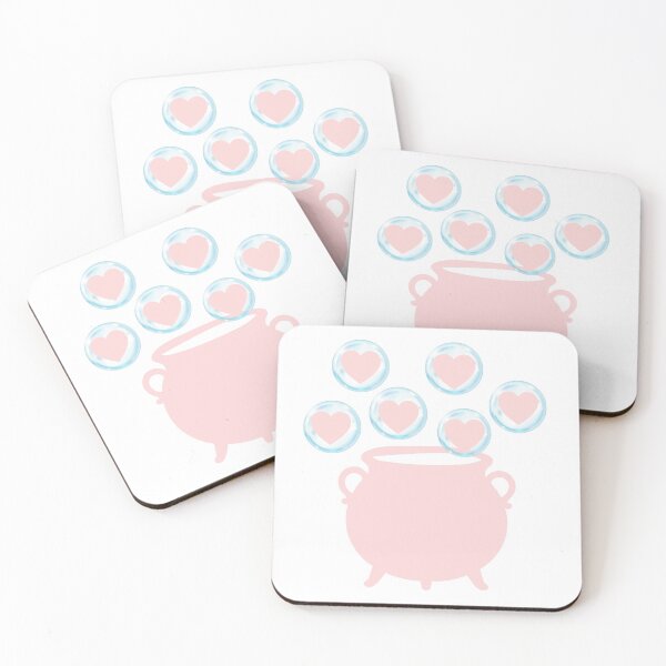 Item preview, Cute Cauldron Love Potion Hearts designed and sold by The Pink Feather.