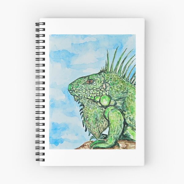 Item preview, Green Iguana Watercolor Painting designed and sold by SqueakySketches.